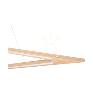 Lampa Wisząca Vinci Dąb olejowany/Nikiel mat 1xLED 35 W Up&Down 155 cm small 2
