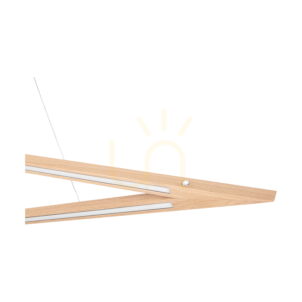 Obejrzyj Lampa Wisząca Vinci Dąb olejowany/Czarny 1xLED 35 W Up&Down 155 cm Lampa Wisząca Vinci Dąb olejowany/Czarny 1xLED 35 W Up&Down 155 cm