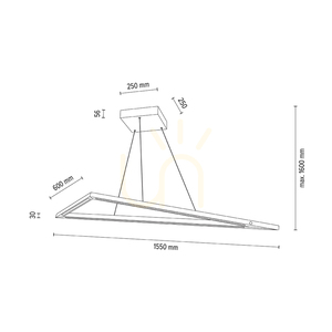 Lampa Wisząca Vinci Dąb olejowany/Czarny 1xLED 35 W Up&Down 155 cm 4 Lampa Wisząca Vinci Dąb olejowany/Czarny 1xLED 35 W Up&Down 155 cm small 4