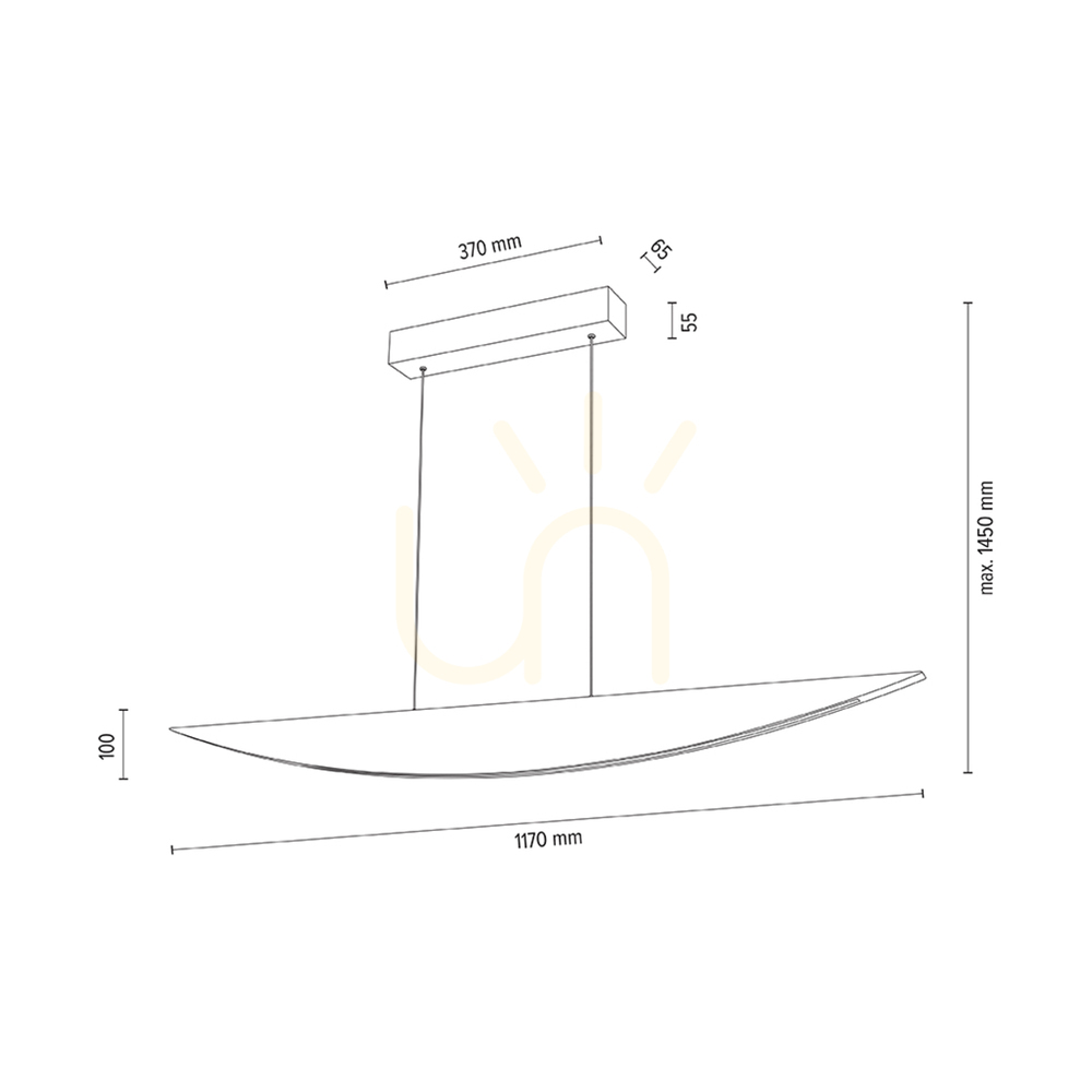 Pokaż Lampa Wisząca Dubai Dąb olejowany/Czarny 1xLED 23 W Up&Down 117 cm Lampa Wisząca Dubai Dąb olejowany/Czarny 1xLED 23 W Up&Down 117 cm