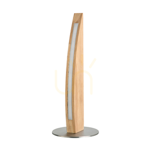 Lampa Stołowa Dubai Dąb olejowany/Nikiel mat 1xLED 8 W Ø15 cm 0 Lampa Stołowa Dubai Dąb olejowany/Nikiel mat 1xLED 8 W Ø15 cm small 0