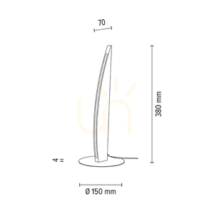Lampa Stołowa Dubai Dąb olejowany/Czarny 1xLED 8 W Ø15 cm small 1