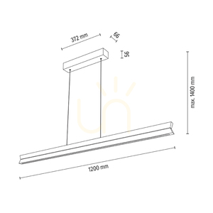 Lampa Wisząca Twin Dąb olejowany/Nikiel mat 3xLED 29 W Up&Down 120 cm small 4