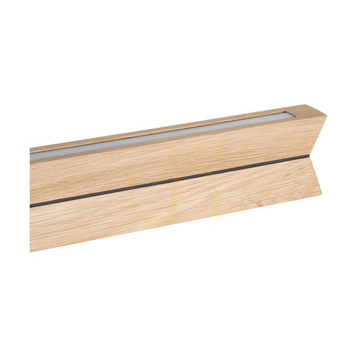 Sprawdź Lampa wisząca Brinova TWIN 160 cm, dąb olejowany i czarny, LED 42 W 3000 K, góra–dół