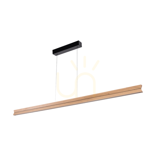 Sprawdź Lampa wisząca Brinova TWIN 160 cm, dąb olejowany i czarny, LED 42 W 3000 K, góra–dół