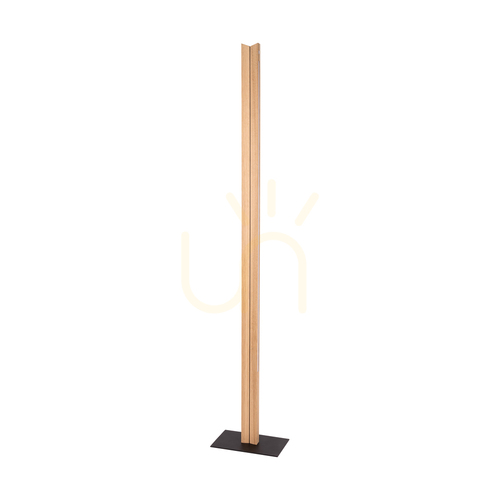 Sprawdź Lampa Podłogowa Twin Dąb olejowany/Czarny 2xLED 36 W 27 cm