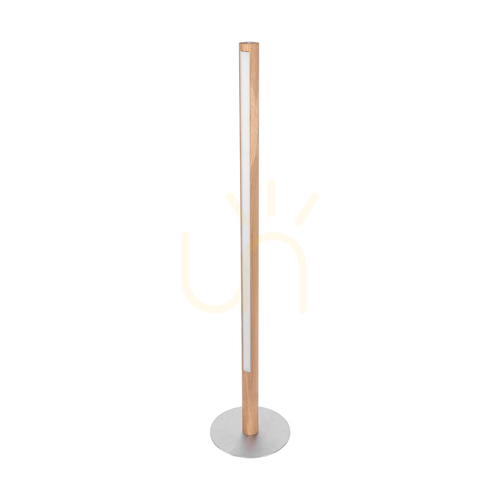 Sprawdź Lampa Podłogowa Conor Dąb olejowany/Nikiel mat 1xLED 32 W Ø30 cm