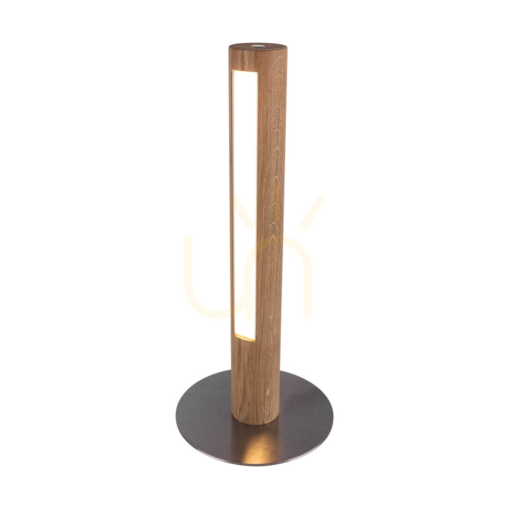 Zobacz Lampa Stołowa Conor Dąb olejowany/Nikiel mat 1xLED 9 W Ø20 cm Lampa Stołowa Conor Dąb olejowany/Nikiel mat 1xLED 9 W Ø20 cm