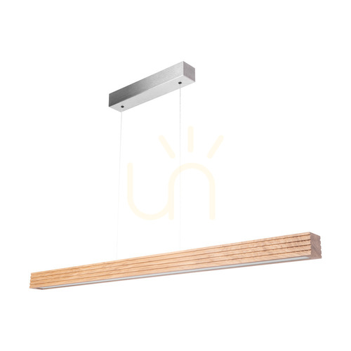 Sprawdź Lampa Wisząca Riflet Dąb olejowany/Nikiel mat 3xLED 47 W Up&Down 120 cm