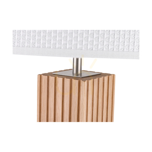 Lampa Podłogowa Riflet Dąb olejowany/Nikiel mat Abażur Biały 1xE27 Ø50 cm small 2