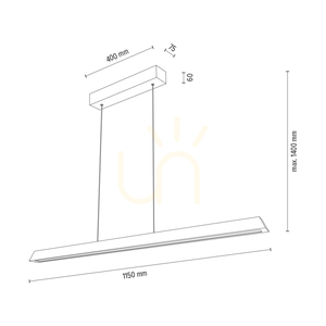 Lampa Wisząca Derott Dąb olejowany/Czarny 3xLED 42 W Up&Down 115 cm 2 Lampa Wisząca Derott Dąb olejowany/Czarny 3xLED 42 W Up&Down 115 cm small 2