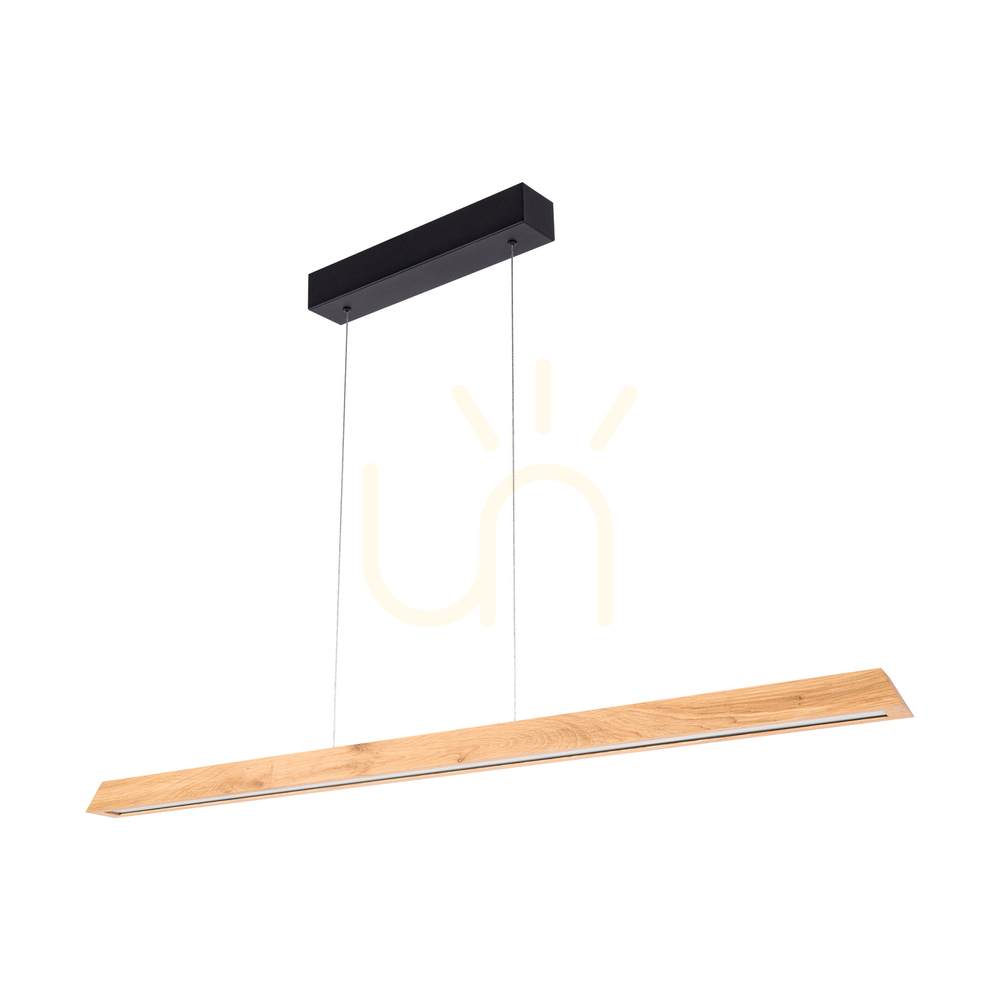 Sprawdź Lampa Wisząca Derott Dąb olejowany/Czarny 3xLED 42 W Up&Down 115 cm Lampa Wisząca Derott Dąb olejowany/Czarny 3xLED 42 W Up&Down 115 cm