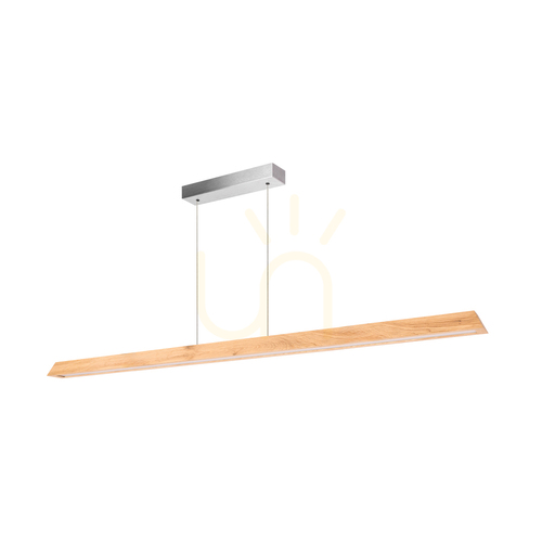 Sprawdź Lampa Wisząca Derott Dąb olejowany/Nikiel mat 3xLED 56 W Up&Down 160 cm