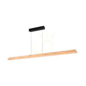 Lampa Wisząca Derott Dąb olejowany/Czarny 3xLED 56 W Up&Down 160 cm small 0