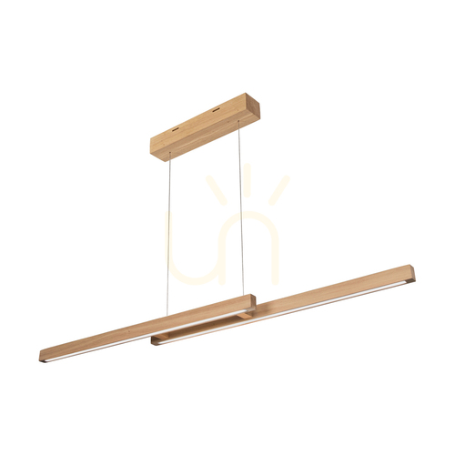 Sprawdź Lampa Wisząca Smal CCT Dąb olejowany 2xLED 27.2 W Up&Down 120 cm