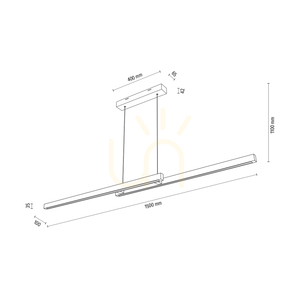 Lampa Wisząca Smal CCT Dąb olejowany 2xLED 34.3 W 150 cm 2 Lampa Wisząca Smal CCT Dąb olejowany 2xLED 34.3 W 150 cm small 2