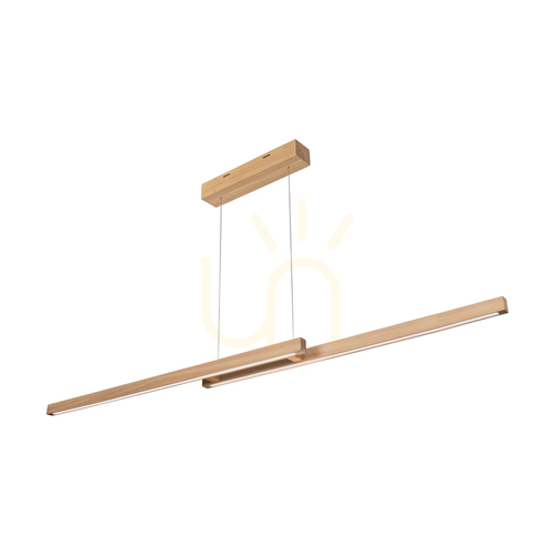 Sprawdź Lampa Wisząca Smal CCT Dąb olejowany 2xLED 34.3 W Up&Down 150 cm