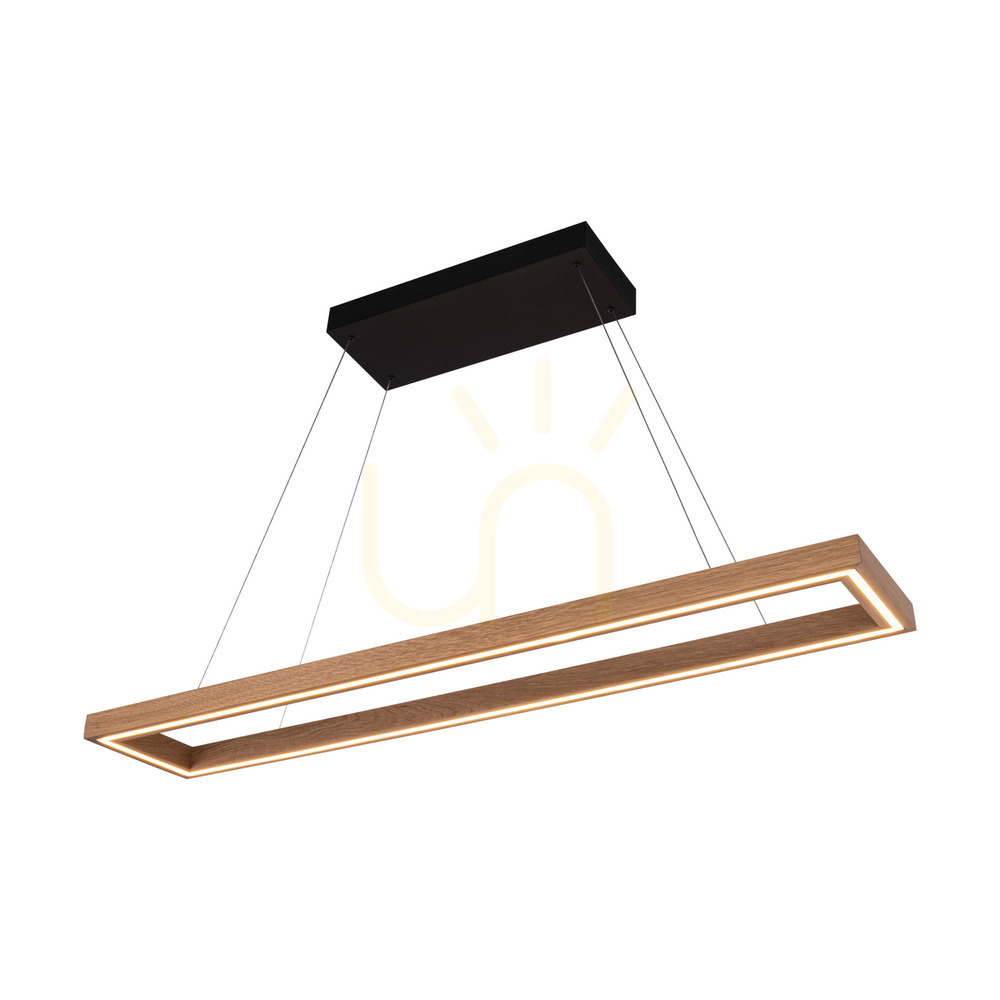 Zobacz Lampa Wisząca Legno Dąb olejowany/Czarny 3xLED 68 W Up&Down 124.5 cm Lampa Wisząca Legno Dąb olejowany/Czarny 3xLED 68 W Up&Down 124.5 cm