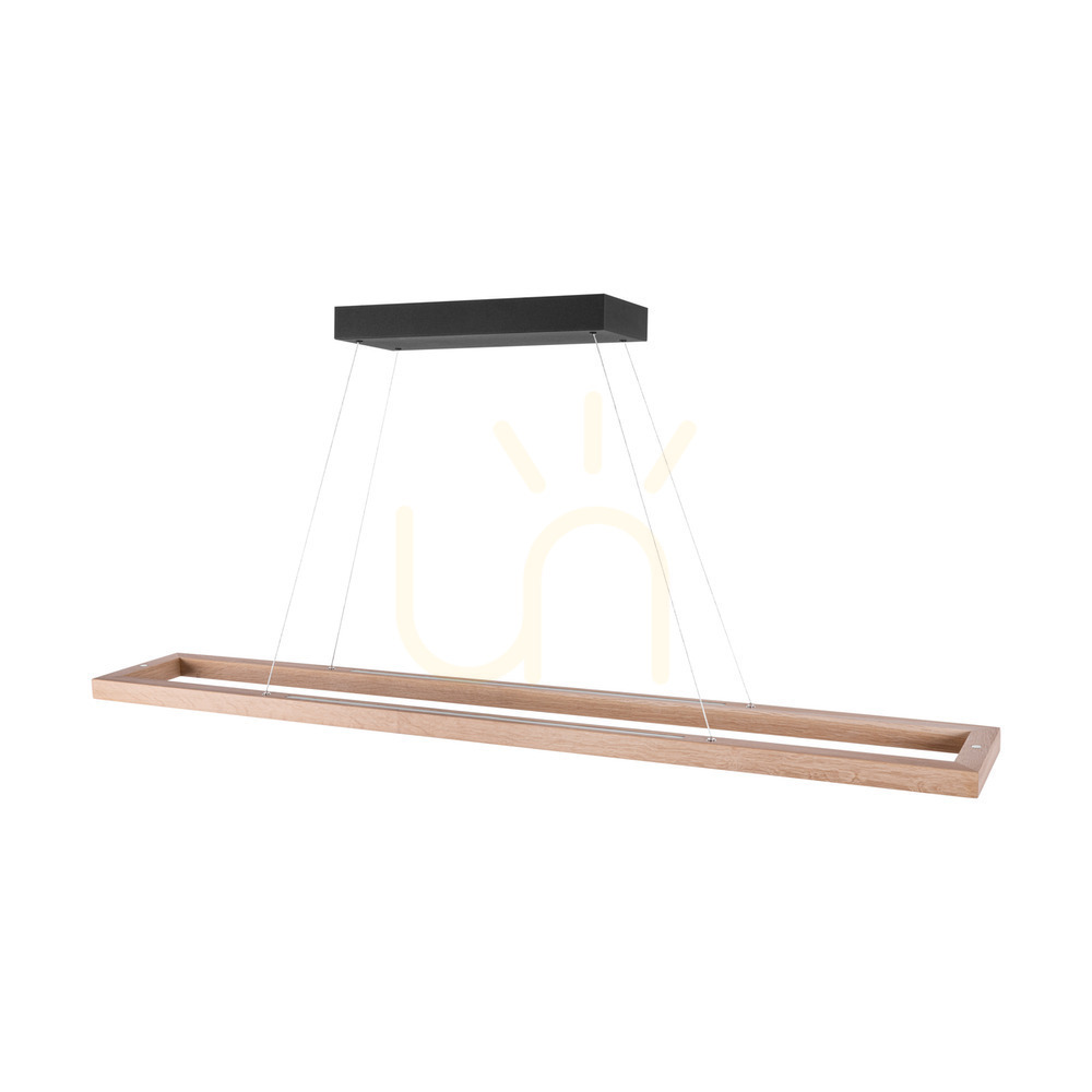 Obejrzyj Lampa Wisząca Legno Dąb olejowany/Czarny 3xLED 80 W Up&Down 164.5 cm Lampa Wisząca Legno Dąb olejowany/Czarny 3xLED 80 W Up&Down 164.5 cm