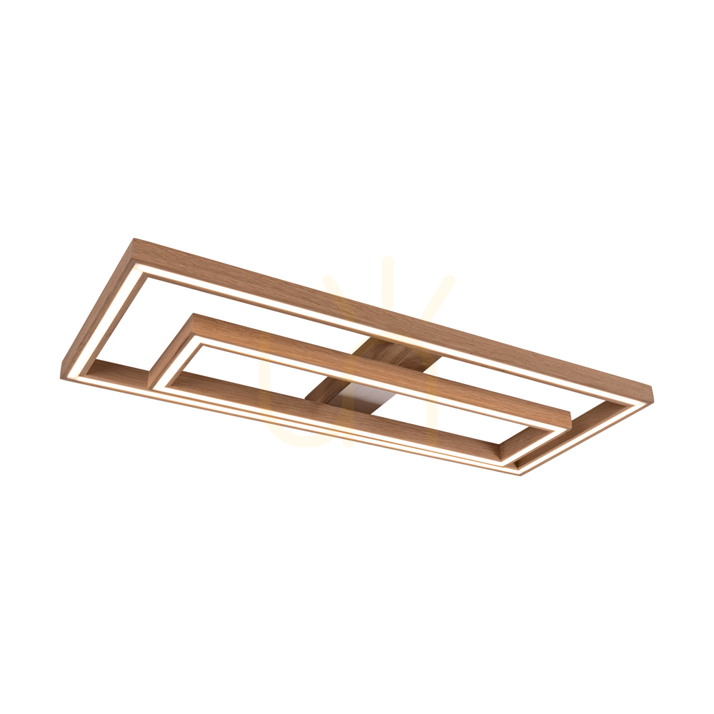 Wyświetl Lampa Sufitowa / Kinkiet Ramme Dąb olejowany/Nikiel mat 2xLED 55.5 W 83.7 cm Lampa Sufitowa / Kinkiet Ramme Dąb olejowany/Nikiel mat 2xLED 55.5 W 83.7 cm
