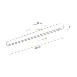 Kinkiet Aqua Luce Dąb olejowany 1xLED 12 W 80 cm small 3