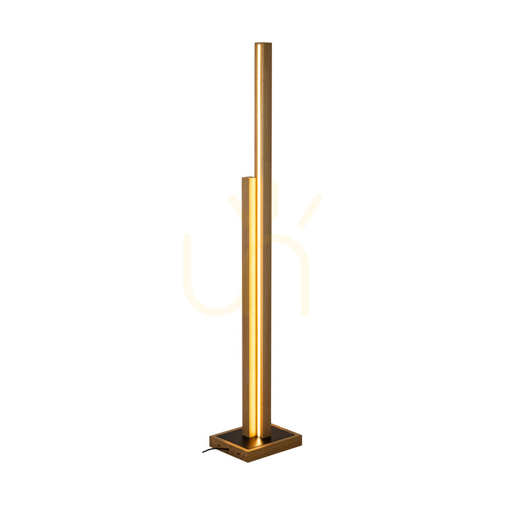 Zobacz Lampa Podłogowa Soho Dąb olejowany/Czarny 2xLED 37.5 W 28 cm Lampa Podłogowa Soho Dąb olejowany/Czarny 2xLED 37.5 W 28 cm