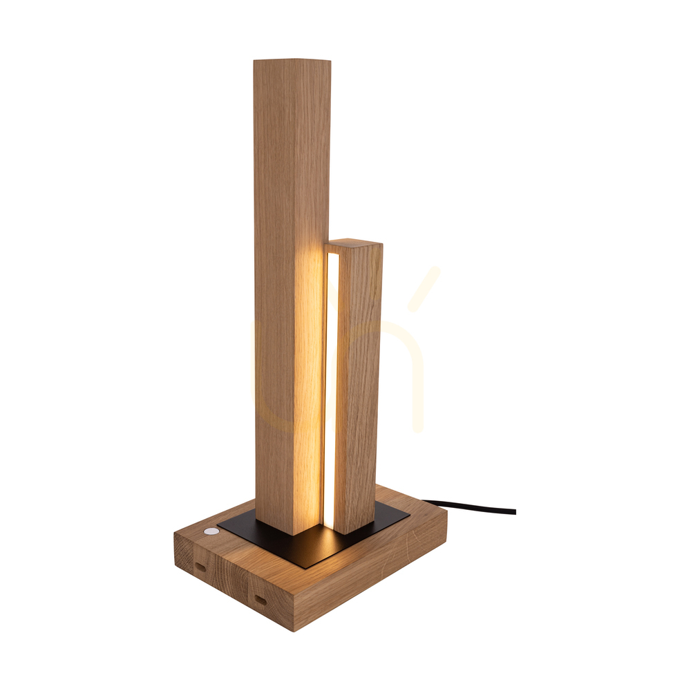 Zobacz Lampa Stołowa Soho Dąb olejowany/Czarny 2xLED 10 W 21.5 cm Lampa Stołowa Soho Dąb olejowany/Czarny 2xLED 10 W 21.5 cm