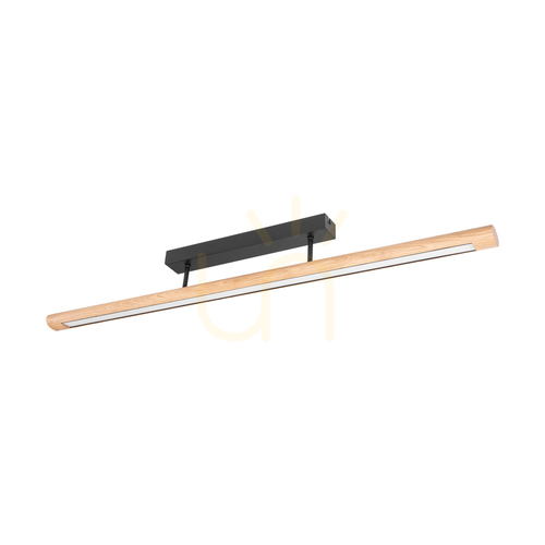 Sprawdź Lampa Sufitowa Razmus Dąb olejowany/Czarny 1xLED 28 W 98 cm