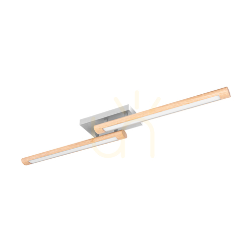 Sprawdź Lampa Sufitowa Razmus Dąb olejowany/Nikiel mat 2xLED 31 W 107 cm