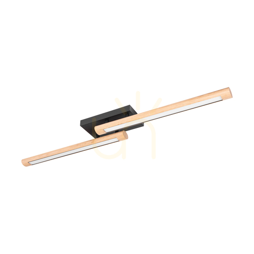 Sprawdź Lampa Sufitowa Razmus Dąb olejowany/Czarny 2xLED 31 W 107 cm