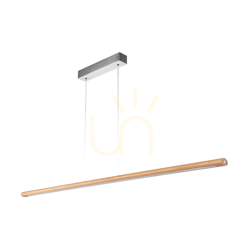 Sprawdź Lampa Wisząca Razmus Dąb olejowany/Nikiel mat 1xLED 46 W Up&Down 158 cm