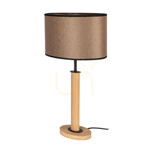 Lampa Stołowa Mercedes Dąb olejowany/Czarny Abażur Brązowo-Czarno-Złoty 1xE27 36 cm 0 Lampa Stołowa Mercedes Dąb olejowany/Czarny Abażur Brązowo-Czarno-Złoty 1xE27 36 cm small 0