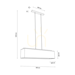 Lampa Wisząca Hakon Dąb olejowany Abażur Beżowy 4xE27 90 cm 1 Lampa Wisząca Hakon Dąb olejowany Abażur Beżowy 4xE27 90 cm small 1