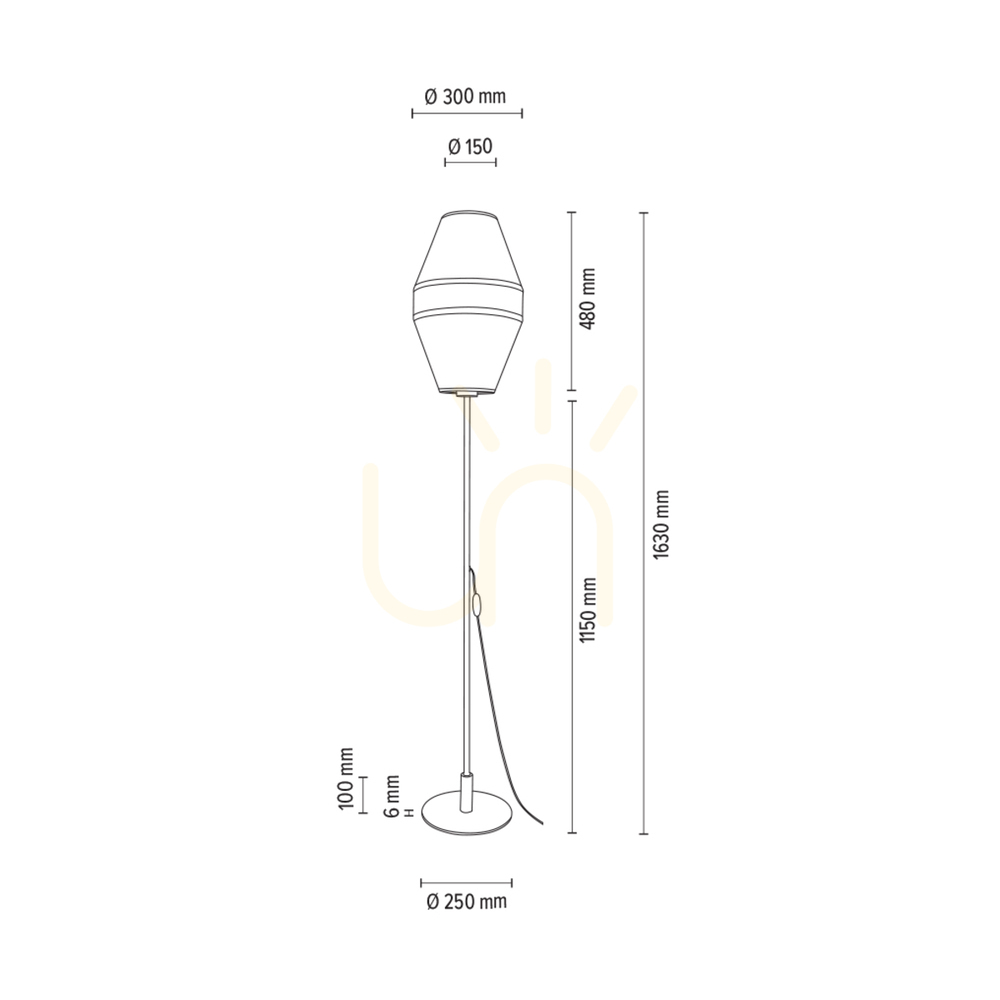 Pokaż Lampa Podłogowa Amigo Czarny/Dąb olejowany Abażur Beżowy 1xE27 Ø30 cm Lampa Podłogowa Amigo Czarny/Dąb olejowany Abażur Beżowy 1xE27 Ø30 cm