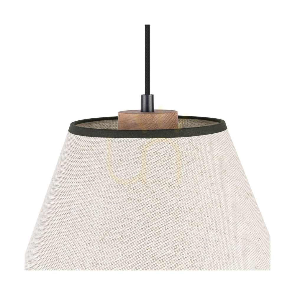 Obejrzyj Lampa Wisząca Amigo Dąb olejowany Abażur Beżowy 1xE27 Ø30 cm Lampa Wisząca Amigo Dąb olejowany Abażur Beżowy 1xE27 Ø30 cm