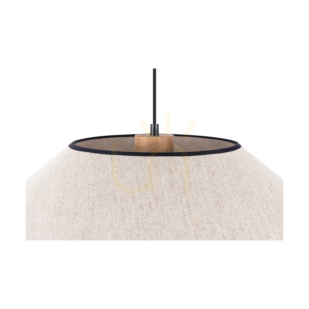 Obejrzyj Lampa Wisząca Amigo Dąb olejowany Abażur Beżowy 1xE27 Ø75 cm Lampa Wisząca Amigo Dąb olejowany Abażur Beżowy 1xE27 Ø75 cm