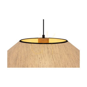 Lampa Wisząca Amigo Dąb olejowany Abażur Beżowy 1xE27 Ø75 cm 3 Lampa Wisząca Amigo Dąb olejowany Abażur Beżowy 1xE27 Ø75 cm small 3