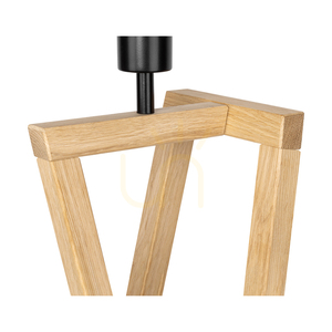 Lampa Podłogowa Clessidra Dąb olejowany/Nikiel mat Abażur Biały 1xE27 Ø58 cm small 2