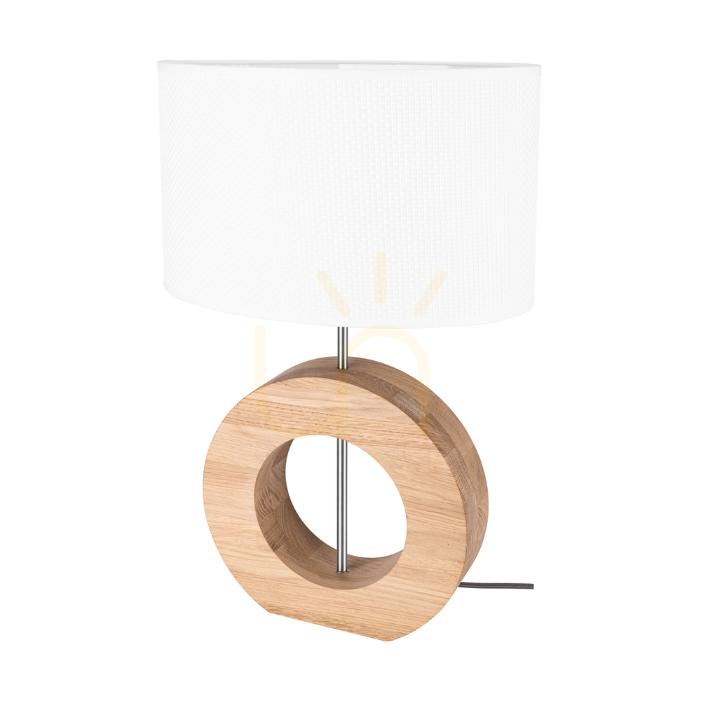 Sprawdź Lampa Stołowa Logan Dąb olejowany/Nikiel mat Abażur Biały 1xE27 36 cm Lampa Stołowa Logan Dąb olejowany/Nikiel mat Abażur Biały 1xE27 36 cm