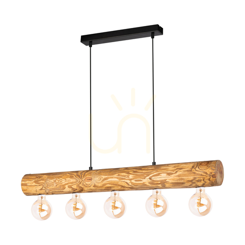 Sprawdź Lampa Wisząca Core Brązowy/Czarny 5xE27 90 cm