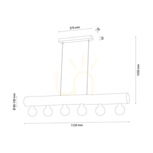 Lampa Wisząca Core Brązowy/Czarny 6xE27 115 cm 1 Lampa Wisząca Core Brązowy/Czarny 6xE27 115 cm small 1