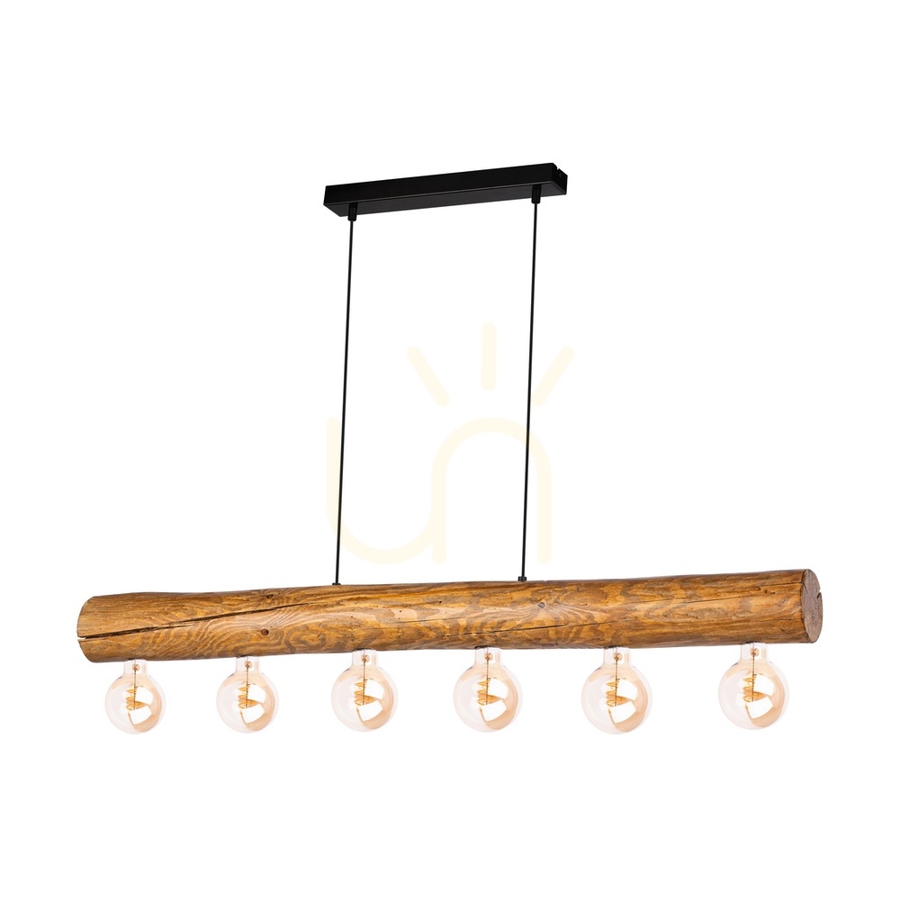 Sprawdź Lampa Wisząca Core Brązowy/Czarny 6xE27 115 cm Lampa Wisząca Core Brązowy/Czarny 6xE27 115 cm