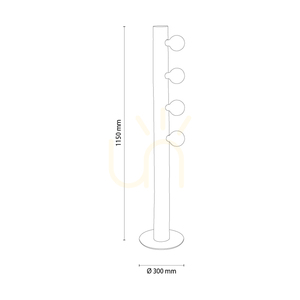 Lampa Podłogowa Core Brązowy/Czarny 4xE27 Ø30 cm 2 Lampa Podłogowa Core Brązowy/Czarny 4xE27 Ø30 cm small 2