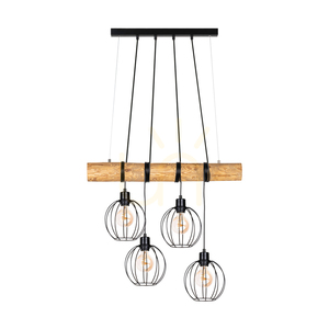 Lampa Wisząca Lumo Brązowy/Czarny 4xE27 90 cm small 0