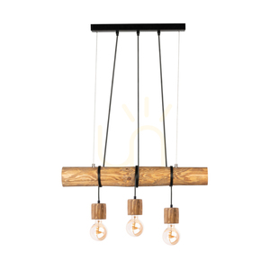 Lampa Wisząca Skog Brązowy/Czarny 3xE27 70 cm small 0