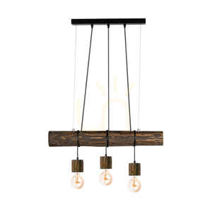 Lampa Wisząca Skog Orzech/Czarny 3xE27 70 cm 0 Lampa Wisząca Skog Orzech/Czarny 3xE27 70 cm small 0