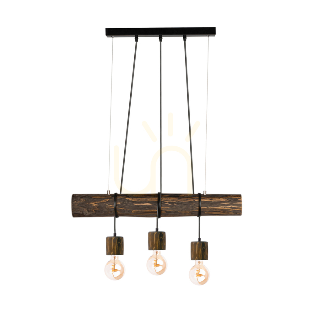 Sprawdź Lampa Wisząca Skog Orzech/Czarny 3xE27 70 cm Lampa Wisząca Skog Orzech/Czarny 3xE27 70 cm