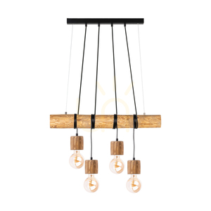 Lampa Wisząca Skog Brązowy/Czarny 4xE27 90 cm small 0