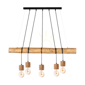 Lampa Wisząca Skog Brązowy/Czarny 5xE27 115 cm small 0