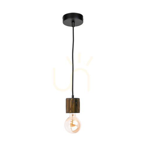 Sprawdź Lampa Wisząca Skog Orzech/Czarny 1xE27 Ø10 cm